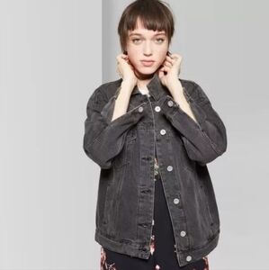 Wil Fable Women's Black Denim Jacket size XL